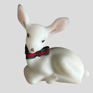 Fenton Signed Hand Painted Porcelain Christmas Deer